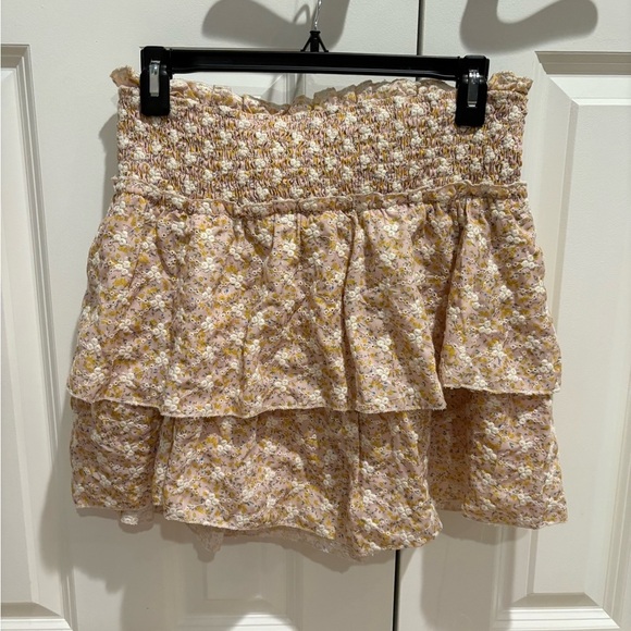 Boutique Style Eyelet Mini Skirt with Ruffles - Picture 1 of 3